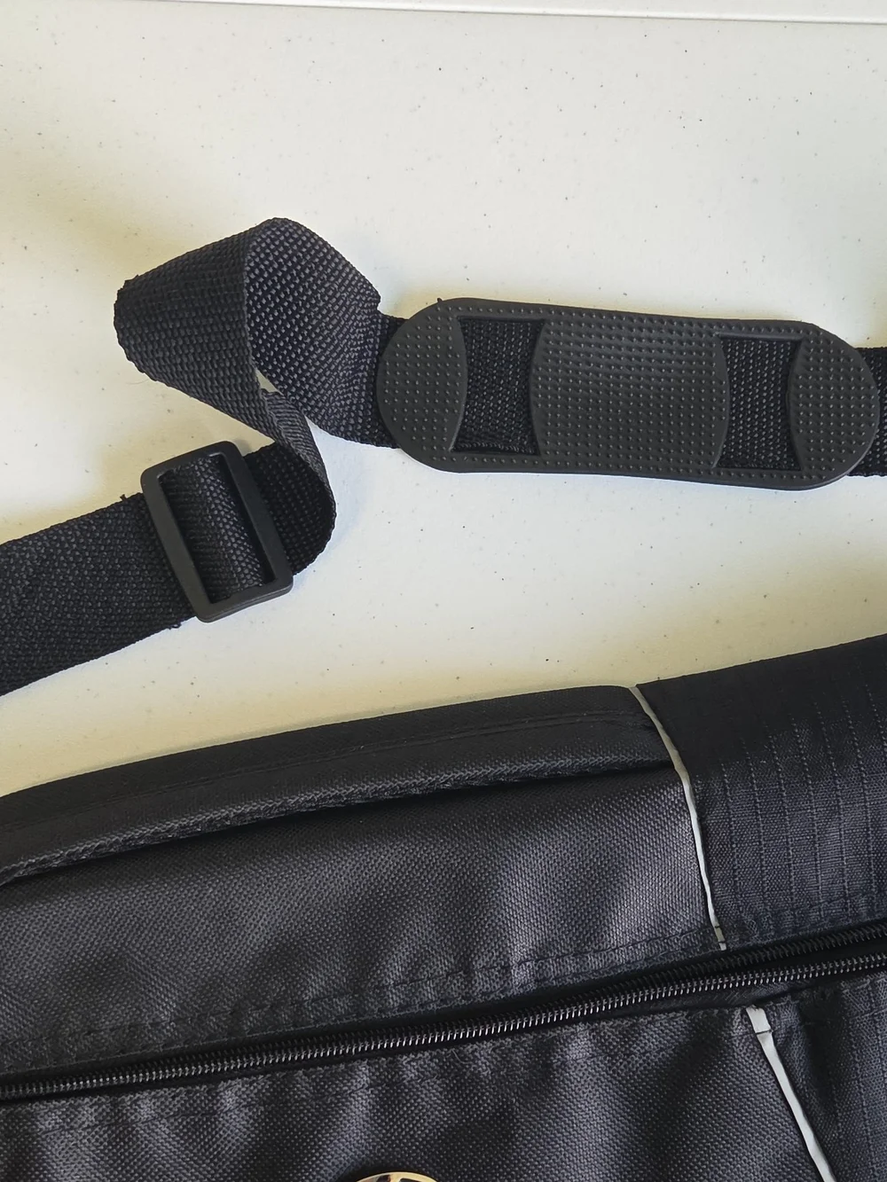 Black Laptop Messenger Bag  - Durable Everyday Carry Padded Divider Multi Pocket